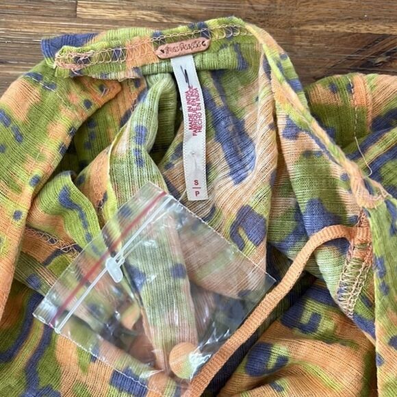 NEW Free People Sz S This Is It Tunic Top Sun Faded Printed Billowy Kimono - Picture 10 of 12